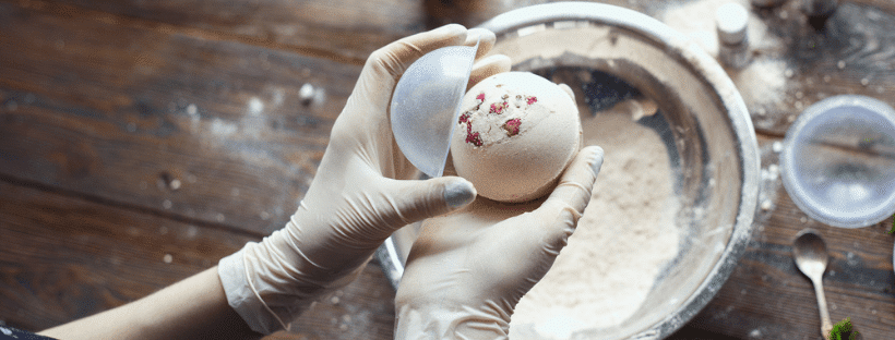Moulding the Bath Bombs