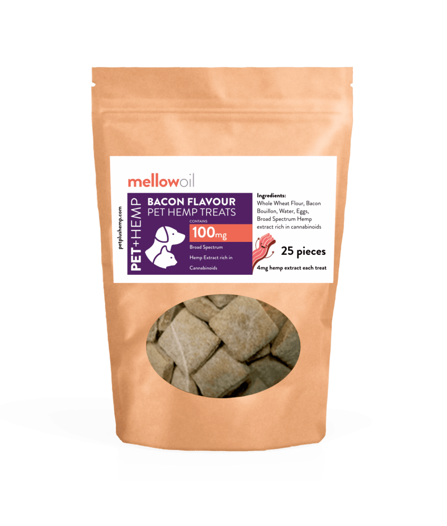 mellow oil pet+hemp cbd dog treats