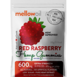 Mellow All-Natural EXTRA Strength CBD Raspberry Hemp Gummies 600mg / 10 pièces avec 60mg d'extrait de chanvre pur par pièce